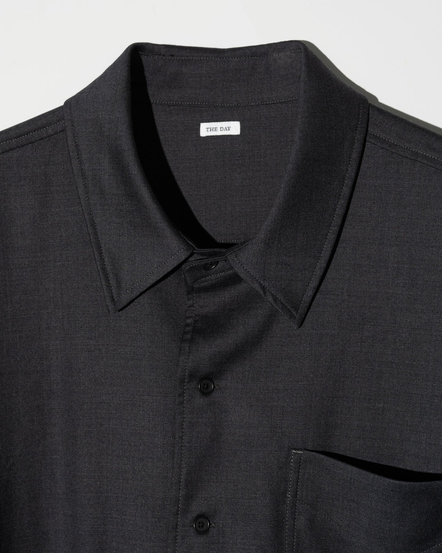 WOOL SILK CHORE JACKET - CHARCOAL GRAY