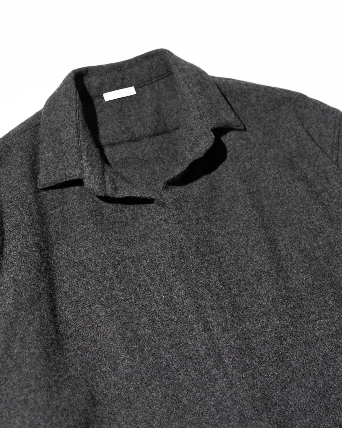 CASHMERE SHIRT JACKET - CHARCOAL GRAY