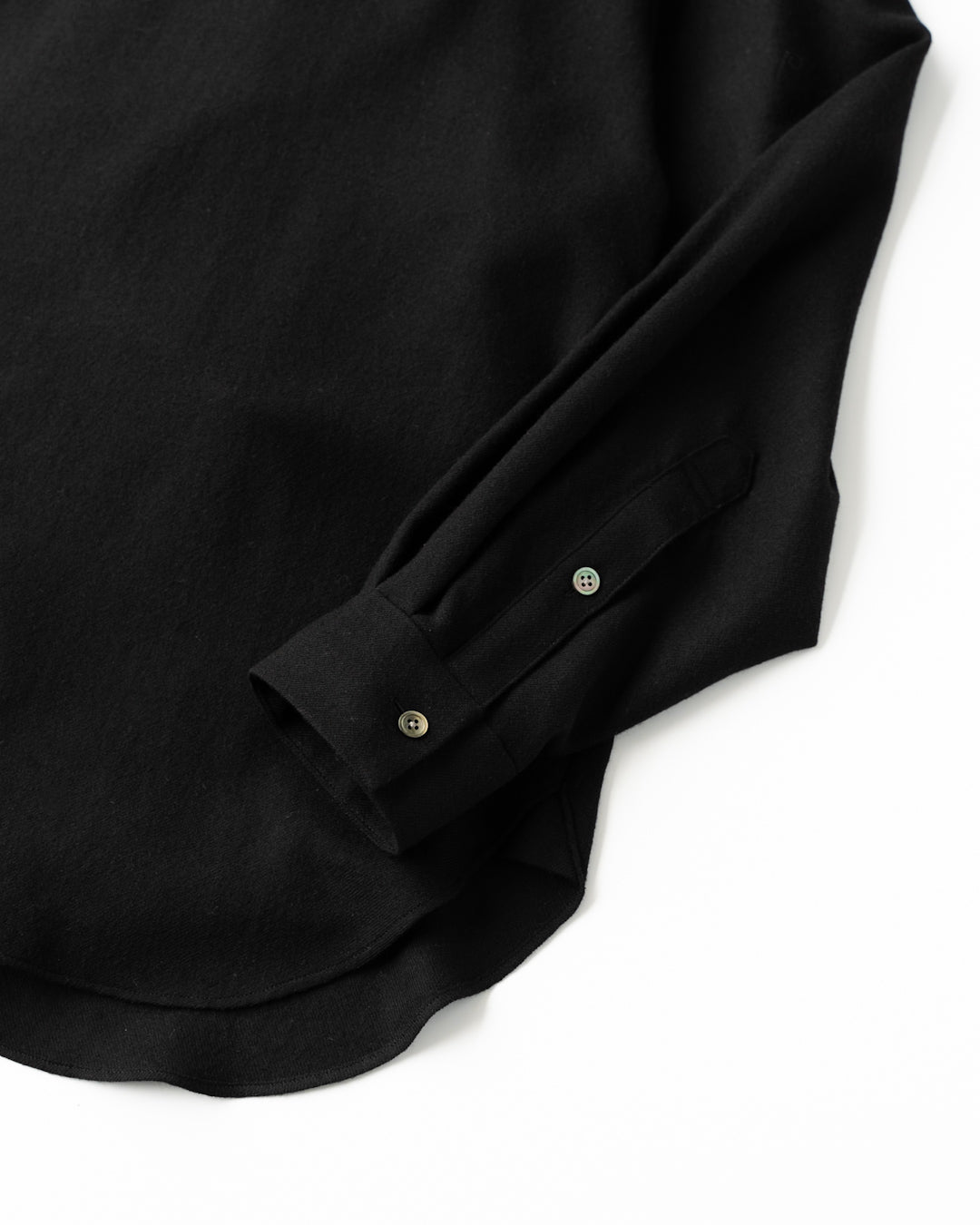 SOFT WOOL SKIPPER SHIRT - BLACK