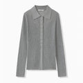 KNIT POLO SHIRT - GRAY
