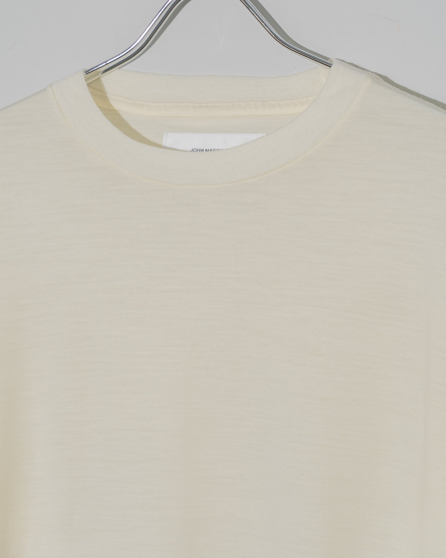 WASHABLE WOOL L/S T-SHIRT - OFF WHITE