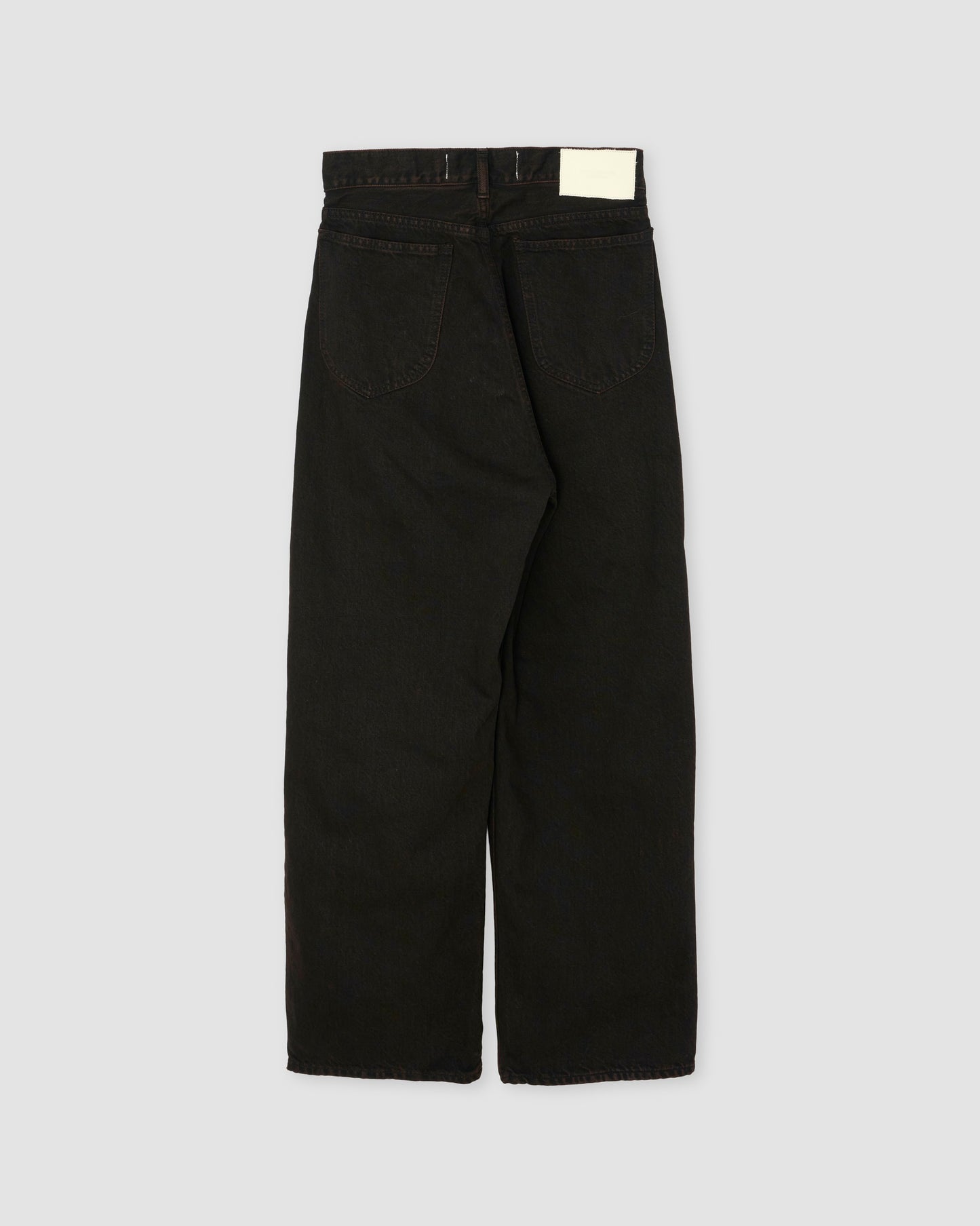 13oz DENIM 5 POCKET PANTS - BLACK BROWN