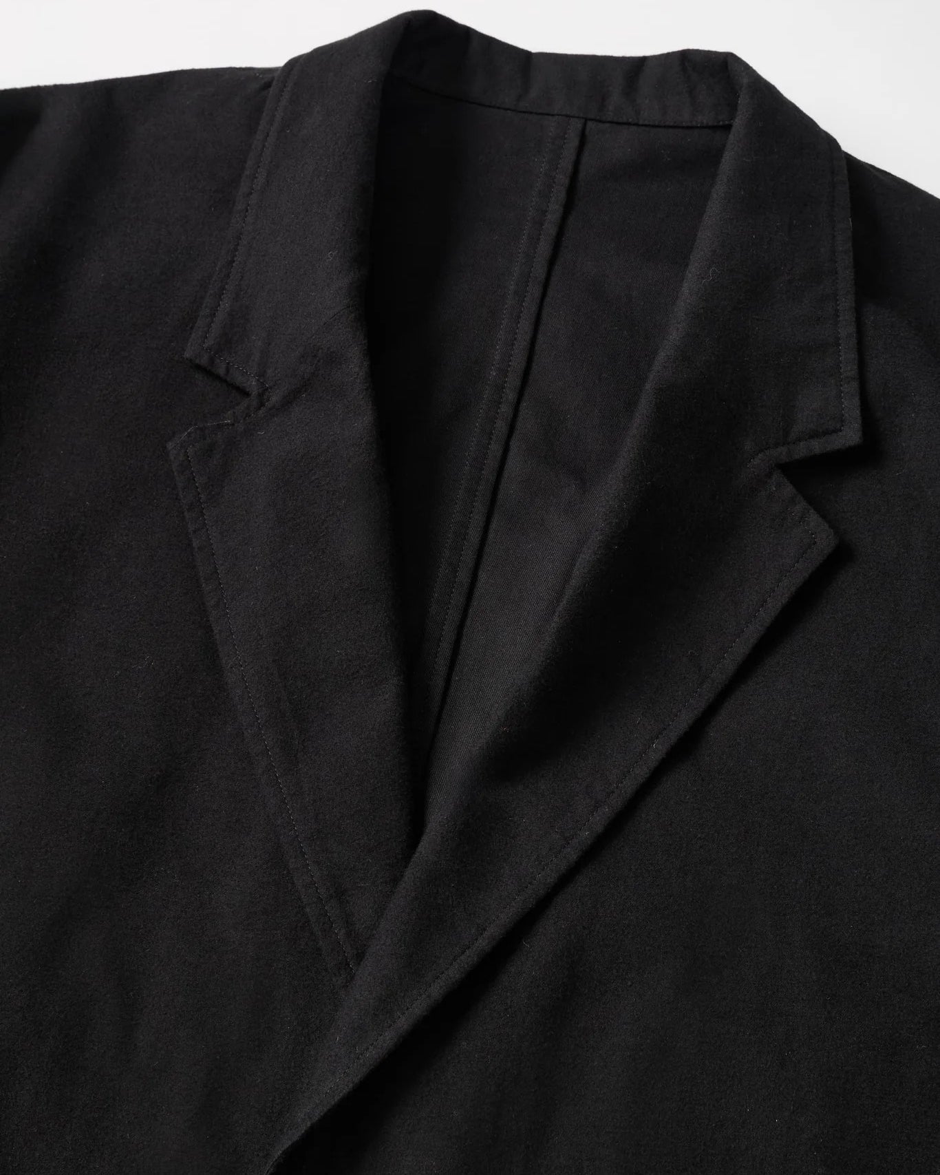 BRUSHED COTTON JACKET - BLACK