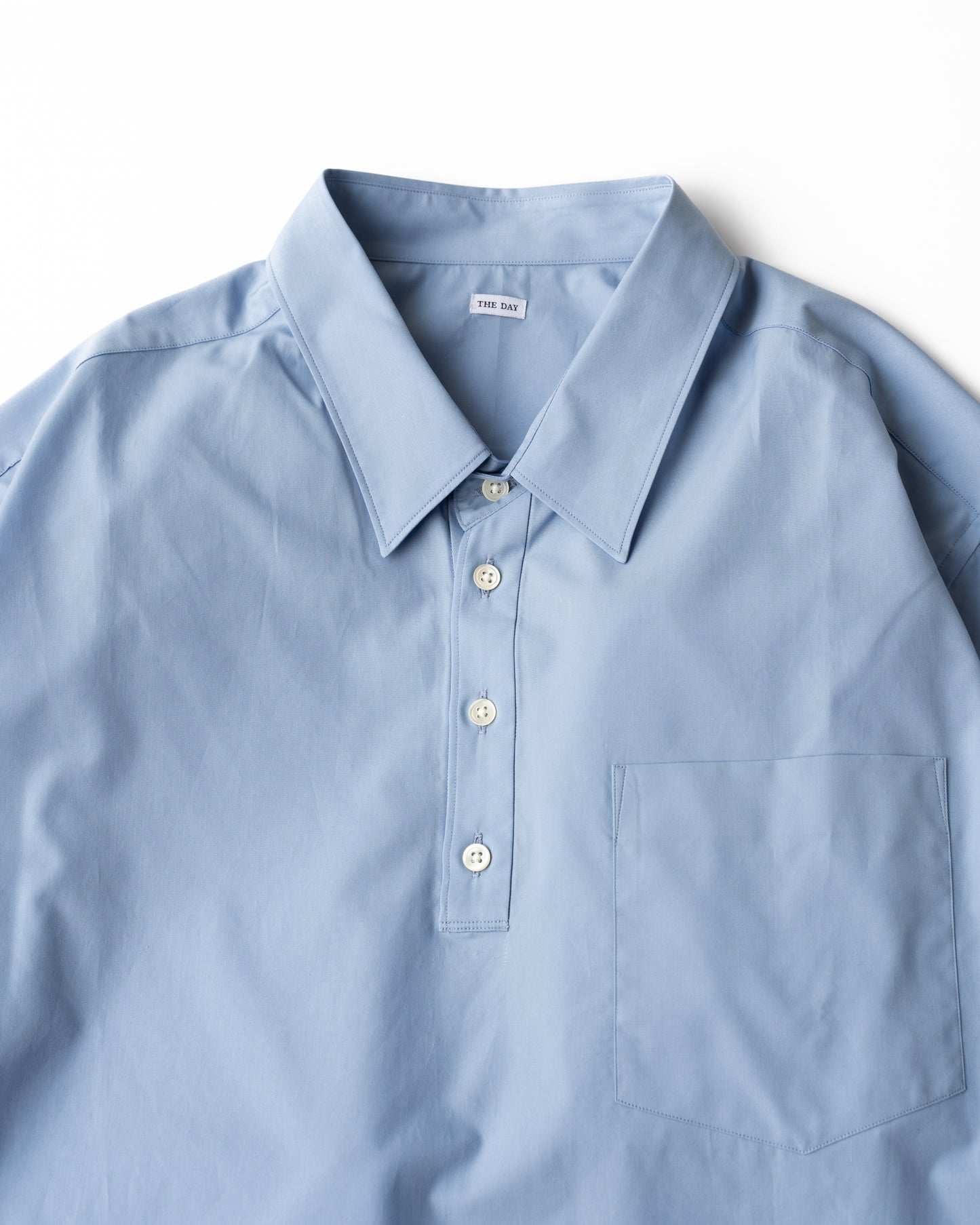 PULL OVER POLO SHIRT - LIGHT BLUE