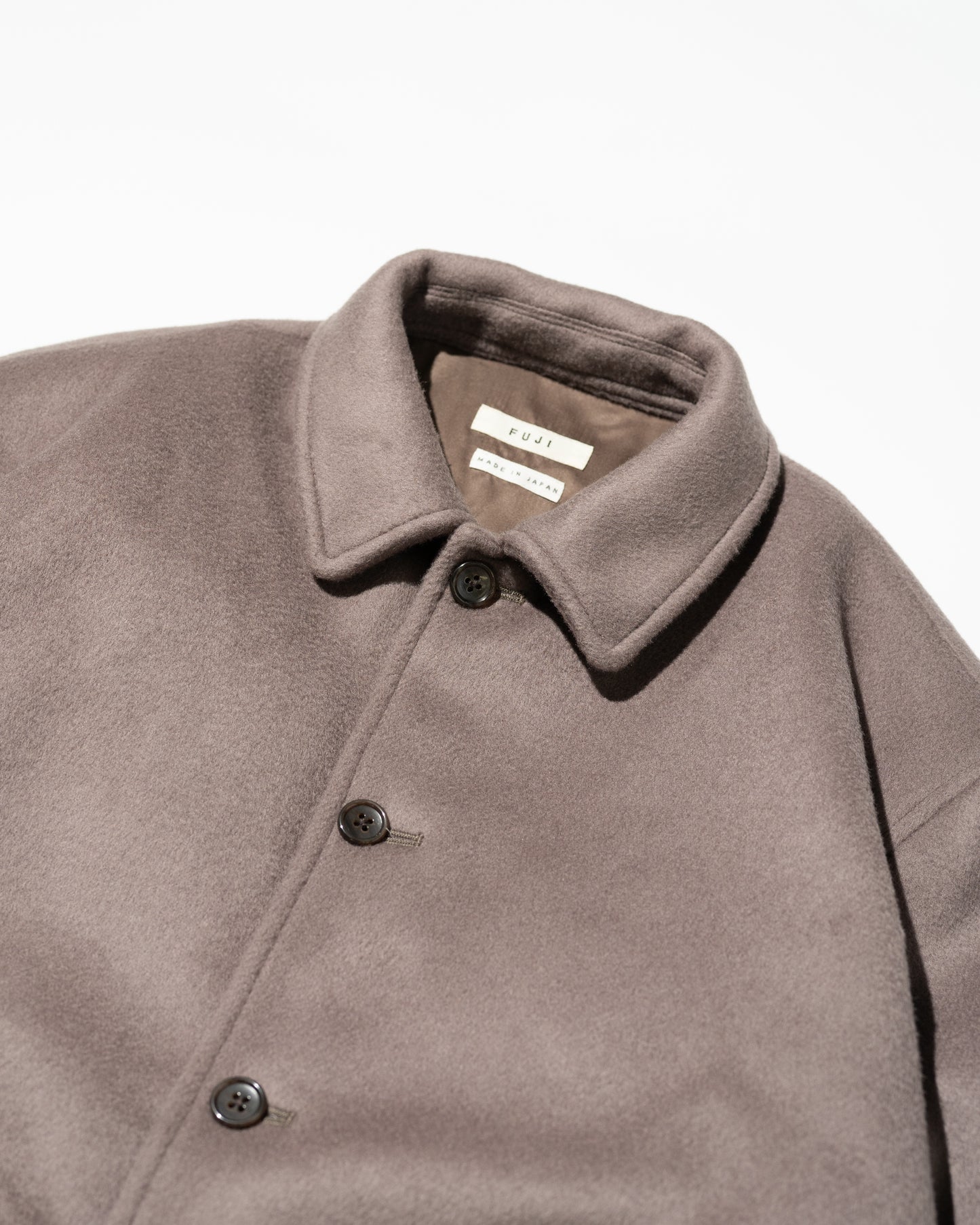 WOOL MELTON BASIC BLOUSON - GRAY