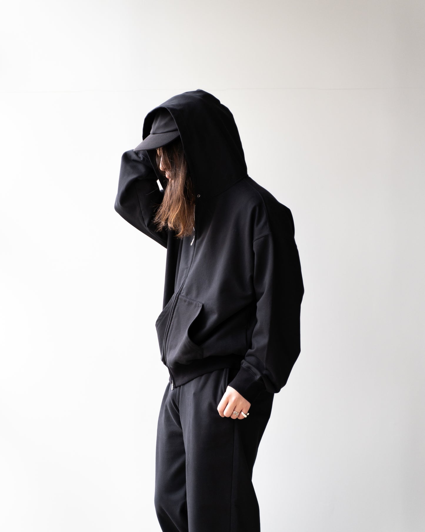 36G ZIP HOODIE - BLACK