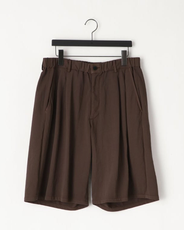 36G NYLON TUCK EASY SHORTS - BROWN DYE