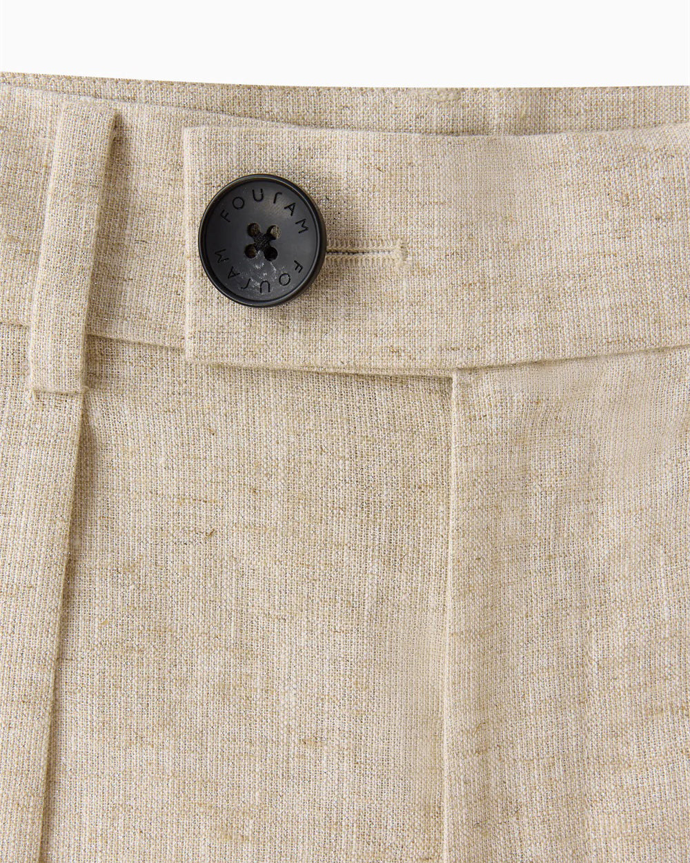 RAYON LINEN LAME SHORTS - BEIGE