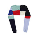 PATCHWORK KNIT TOP - L/GREEN