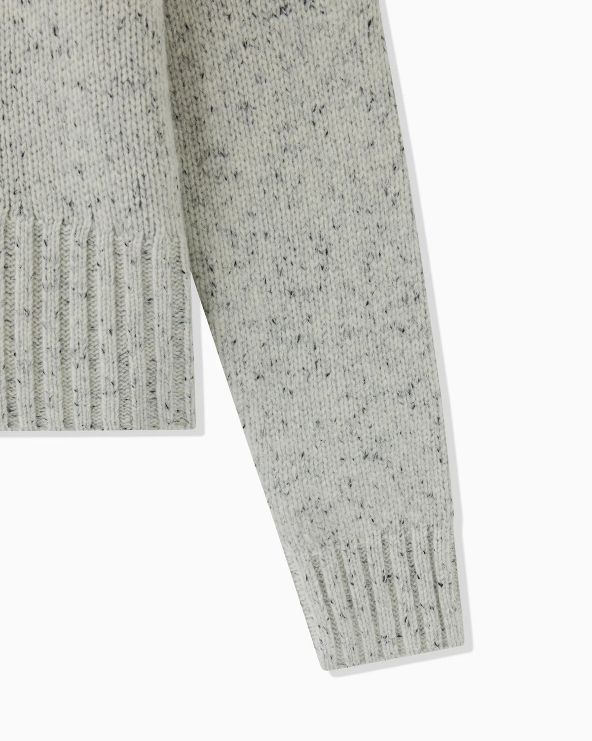 NEP YARN V-NECK KNIT - VANILLA