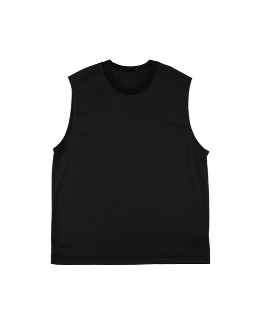 36G WOOL SLEEVELESS TEE - BLACK