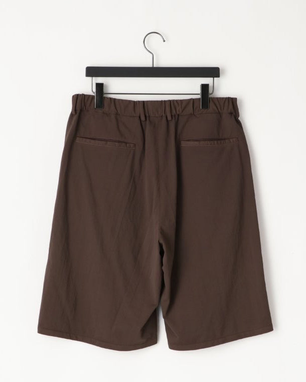36G NYLON TUCK EASY SHORTS - BROWN DYE