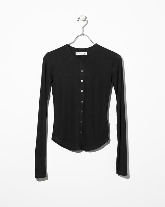 SENSUAL SHEER CARDI - BLACK