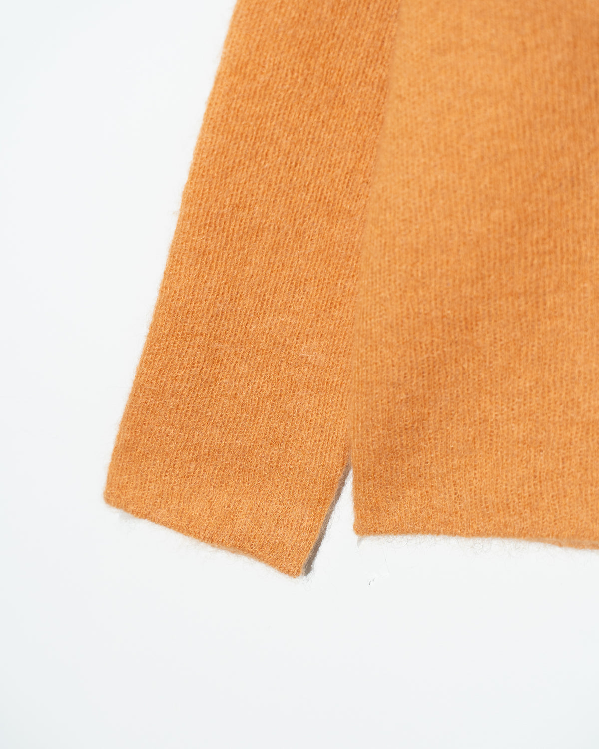 KID MOHAIR KNIT SHIRTS - ORANGE