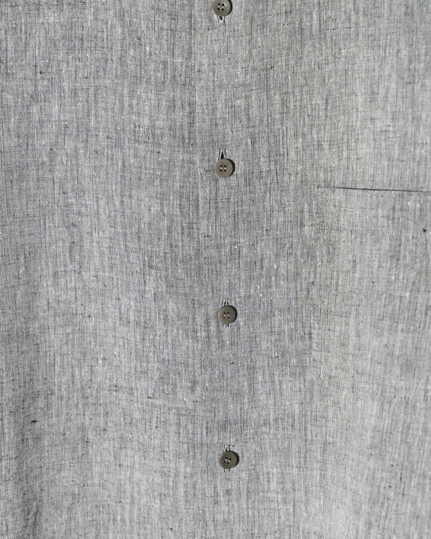 KHADIxLINEN REGULAR COLLER SHIRT - GRAY