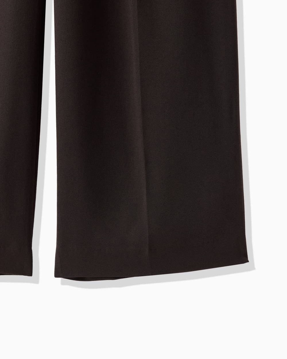 BACK SATIN 2TACK PANTS - BROWN