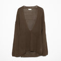 DEEP V WIDE KNIT - KHAKI