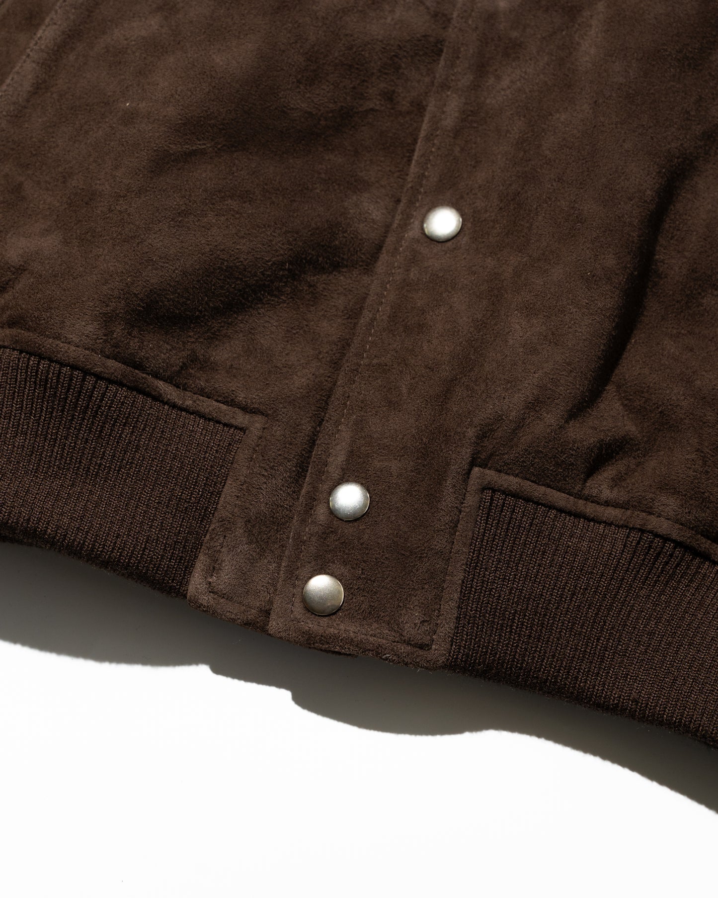 SUEDE BOMBER JACKET - BROWN