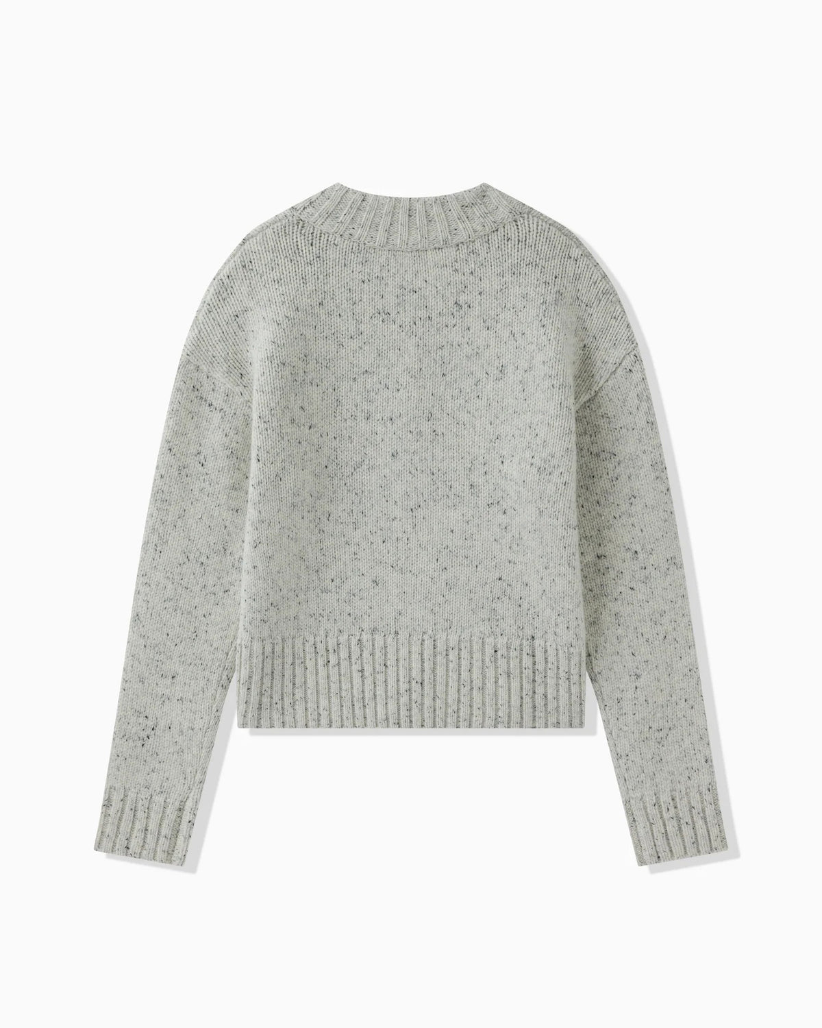 NEP YARN V-NECK KNIT - VANILLA