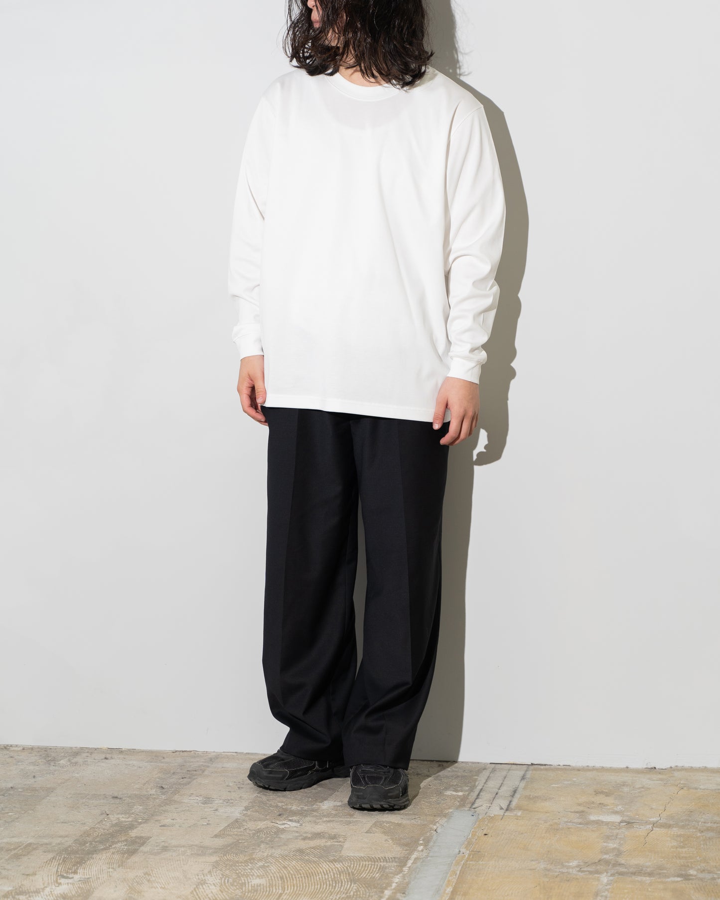 PREMIUM JERSEY LONG SLEEVE SHIRT - WHITE