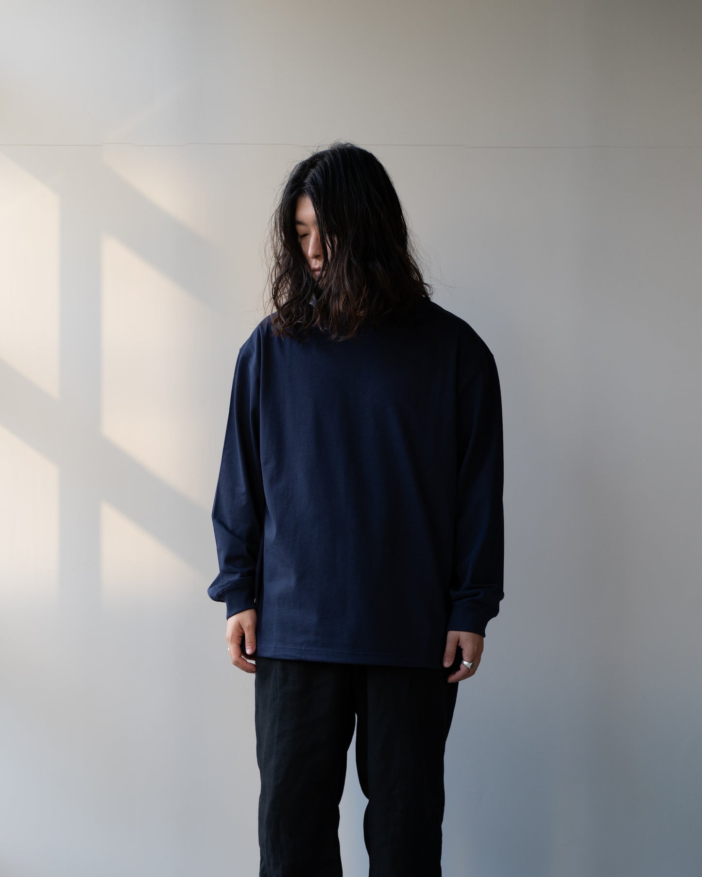 CREATOR CREW NECK L/S T-SHIRT - NAVY