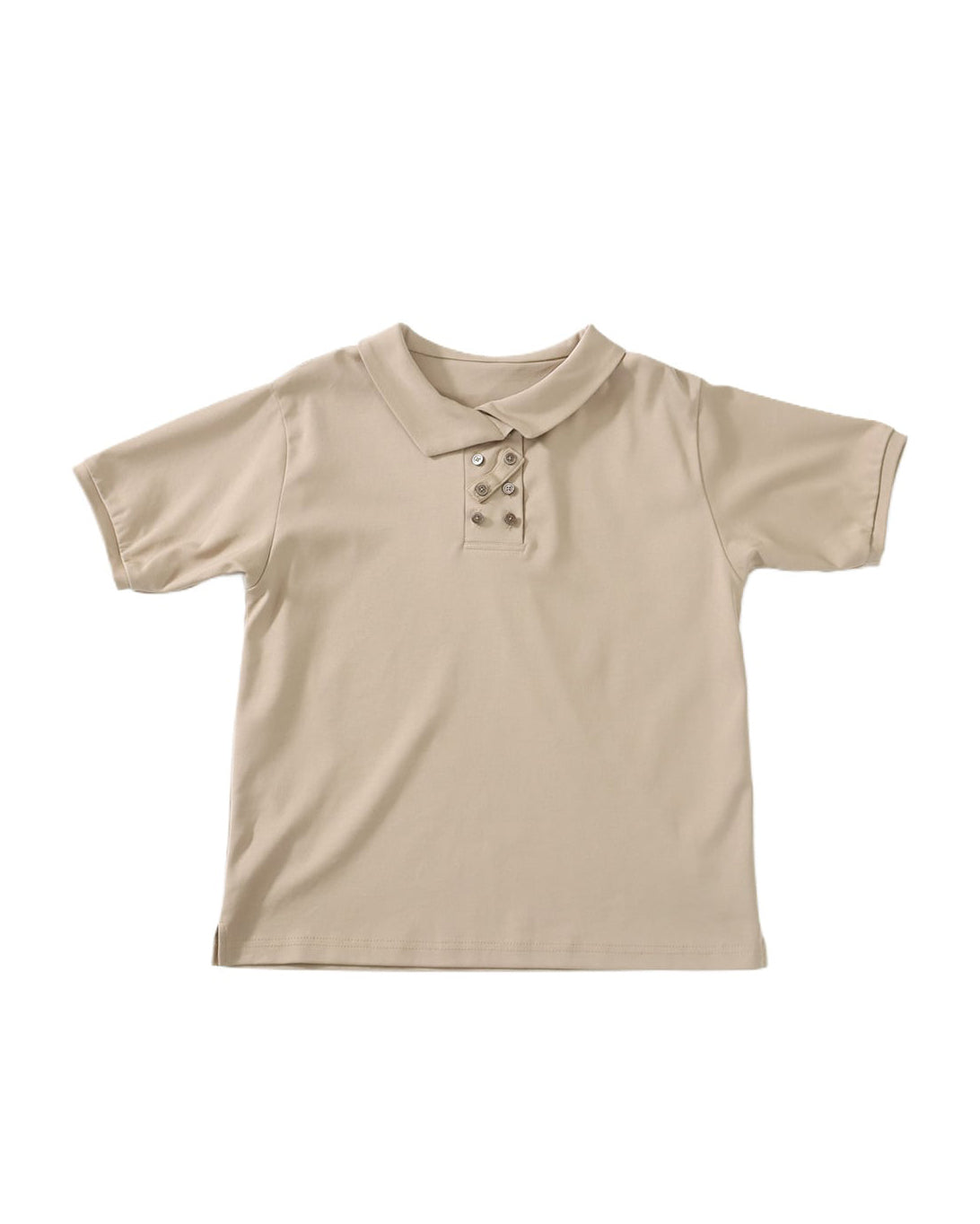 ASYMME POLO WITH TAB - BEIGE