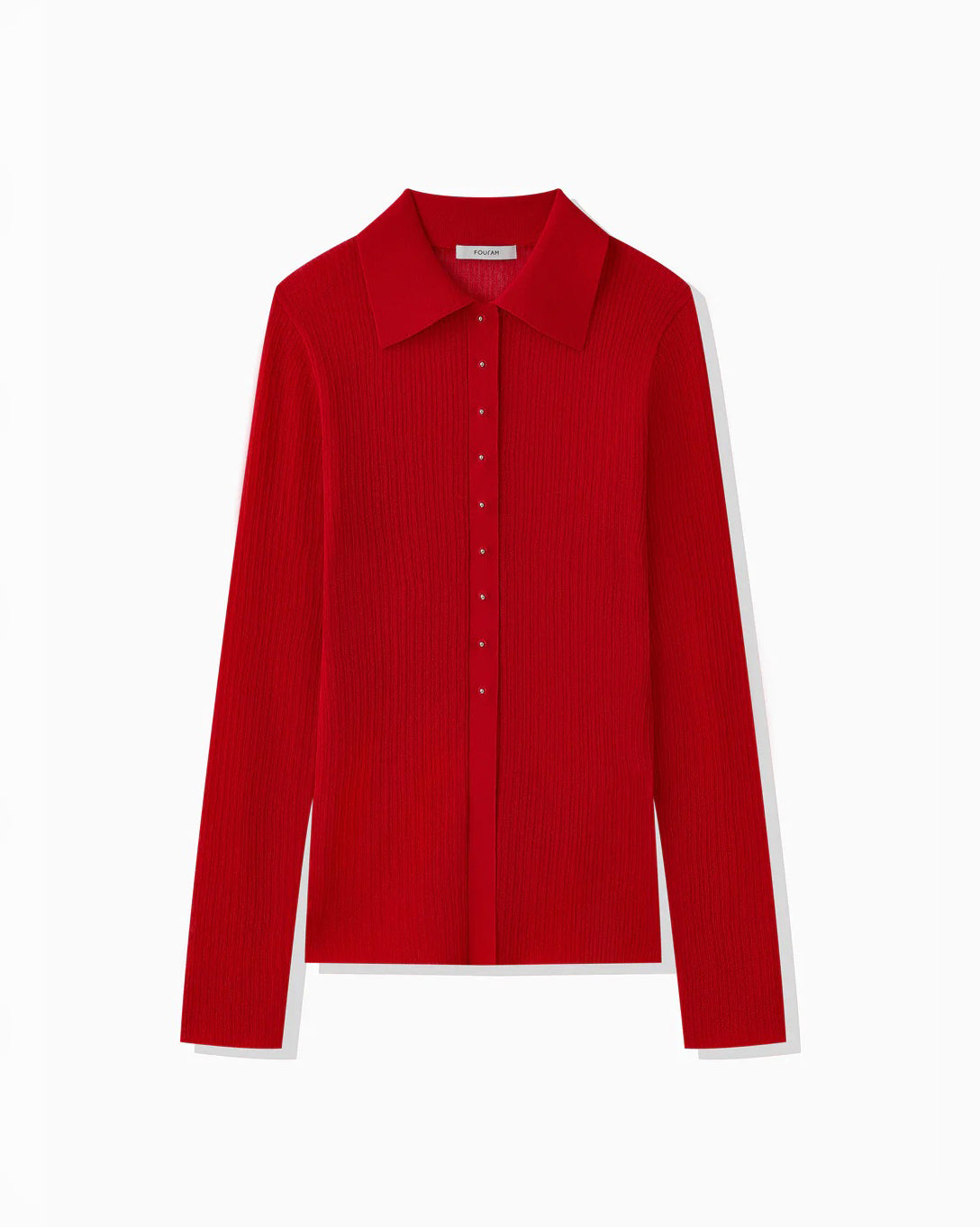 KNIT POLO SHIRT - RED