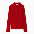 KNIT POLO SHIRT - RED