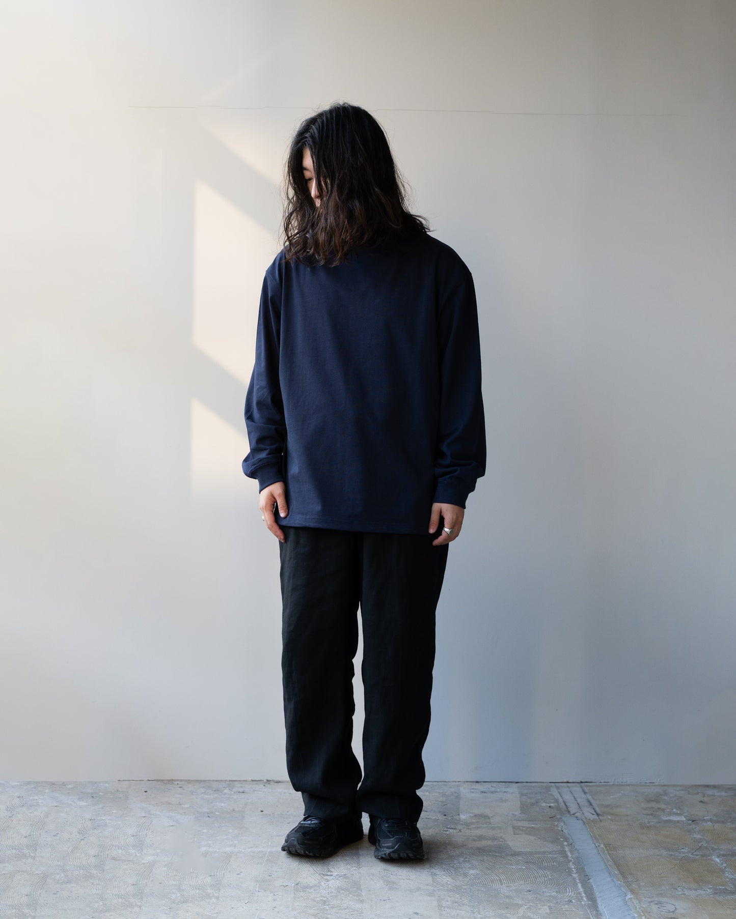 CREATOR CREW NECK L/S T-SHIRT - NAVY