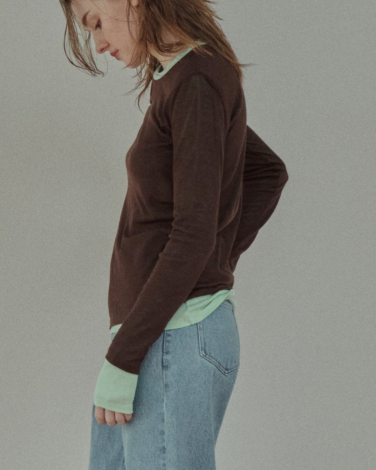 OFFSET LAYER TOP - GRAY