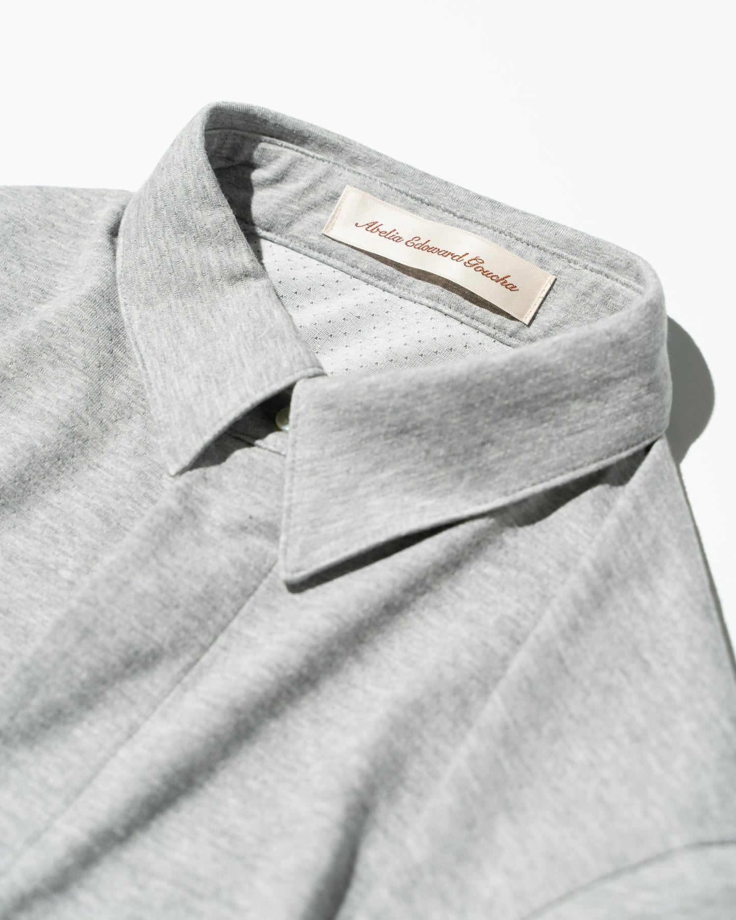 LS POLO DOT MESH - GRAY