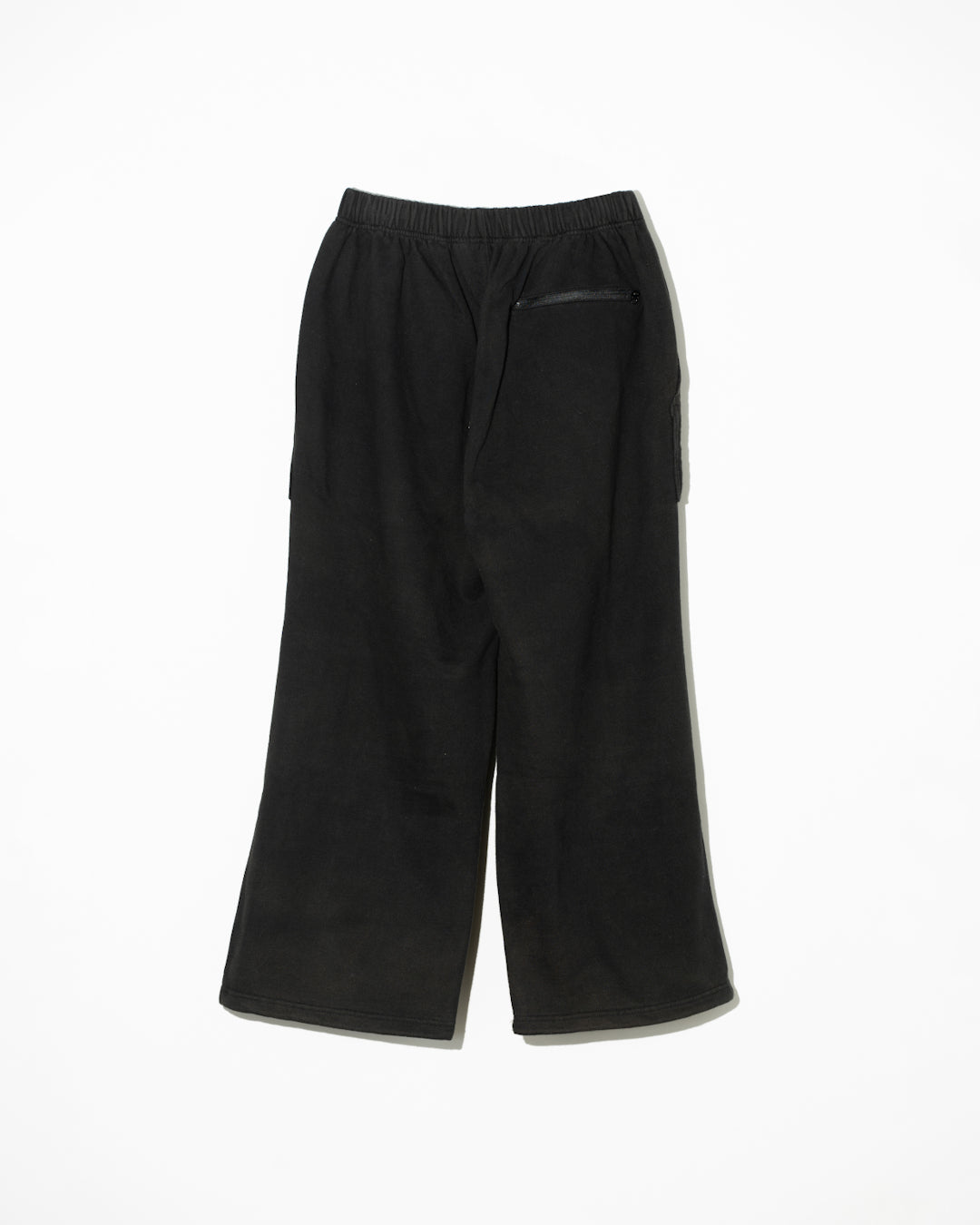 REIMAGINED NEWBOY FLEECE-LINED SWEATPANTS - BLEACHED BLACK