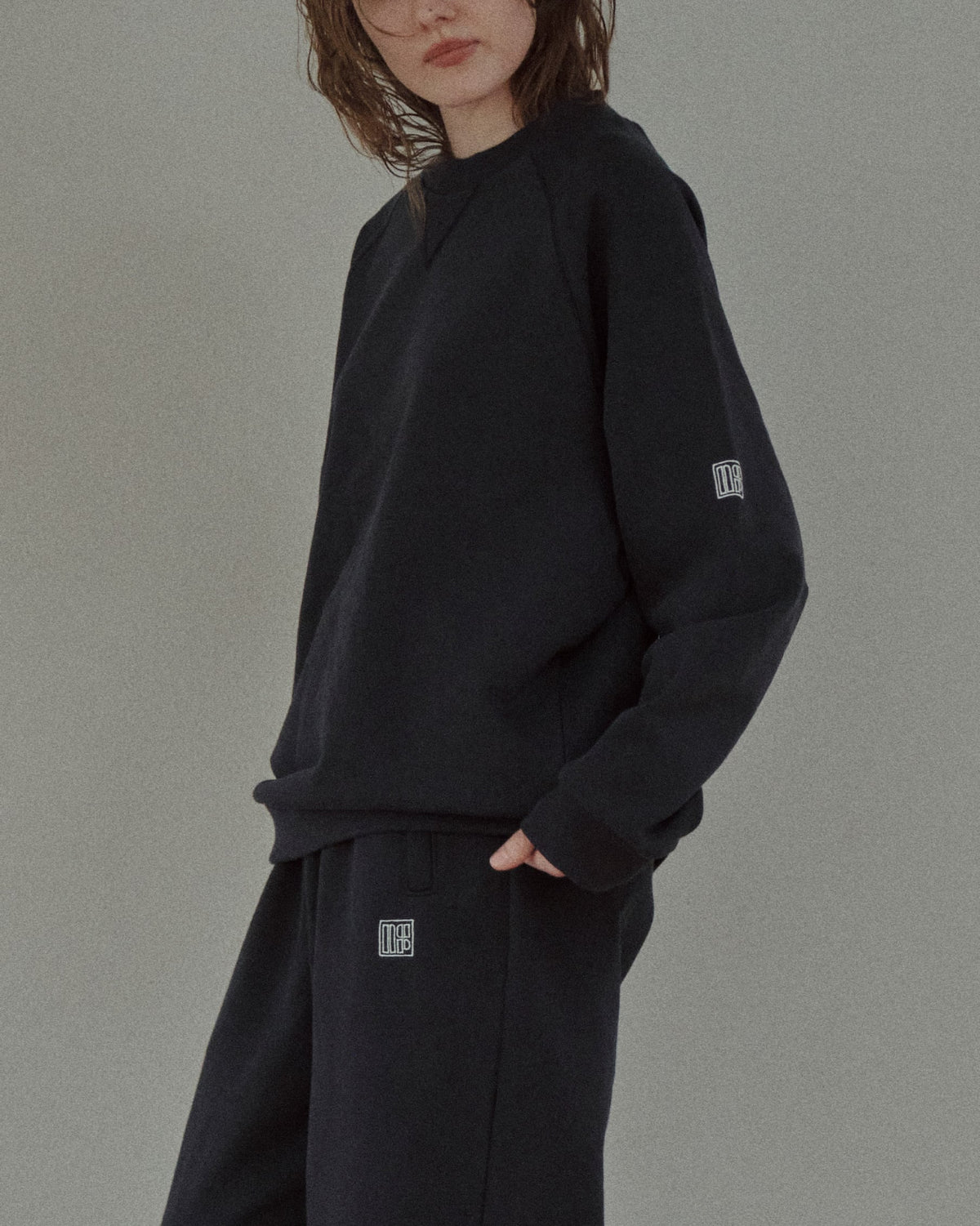 SQUARE LOGO RAGLAN PO - ECRU