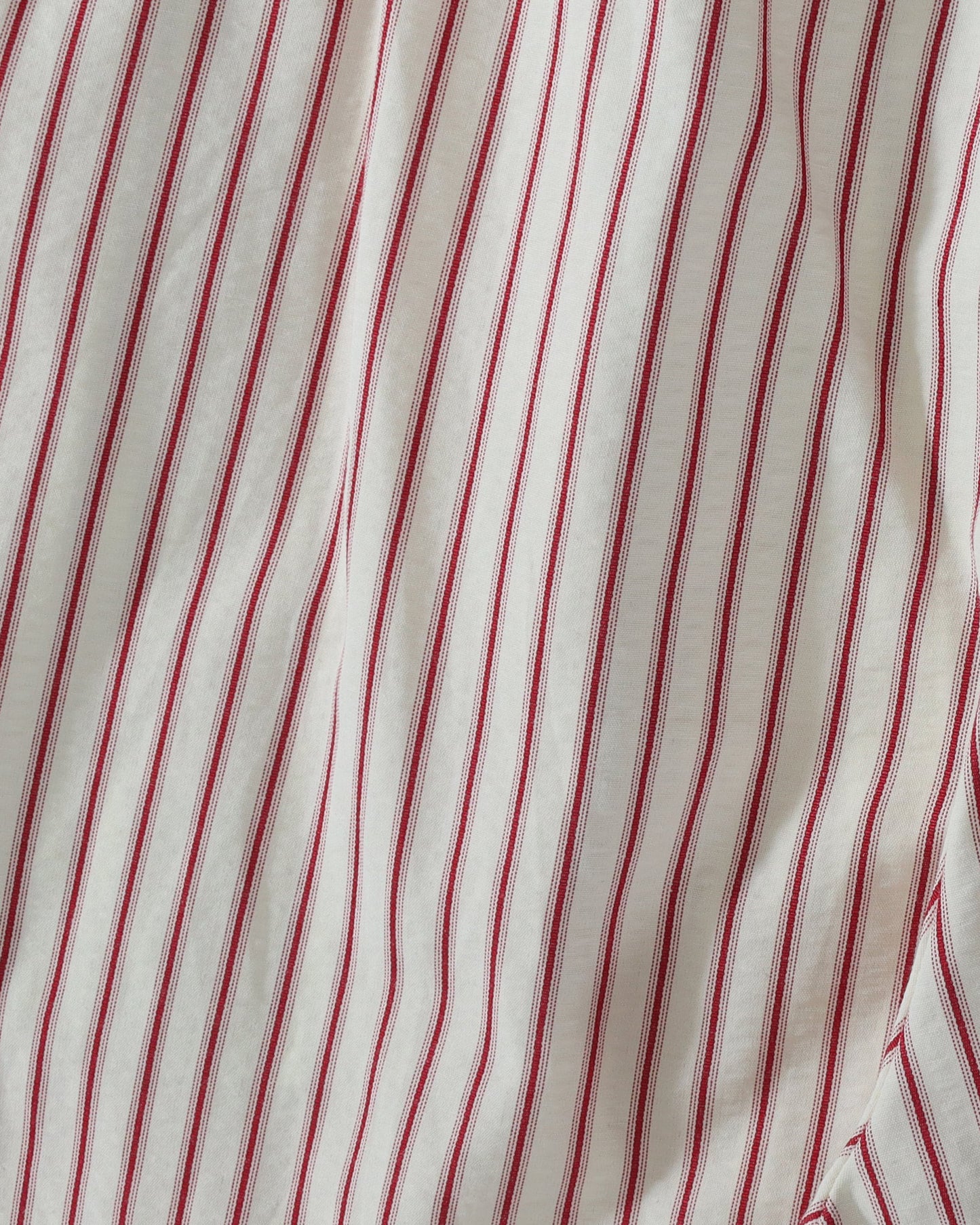 STRIPE OPEN COLLAR SHIRT - O/WHITE
