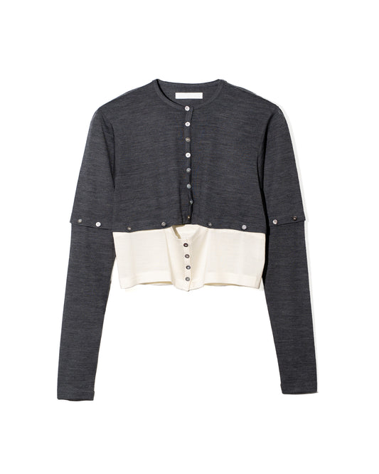 COTTON LINEN LINKS CHECK PULLOVER - KHAKI