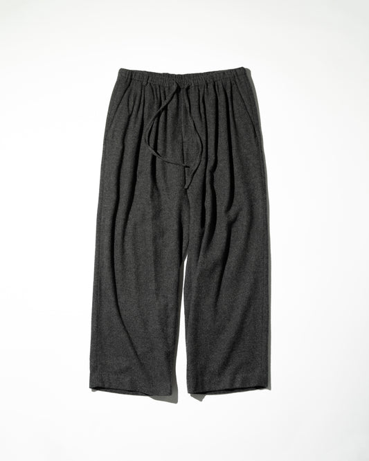 CASHMERE WIDE PANTS - CHARCOAL GRAY