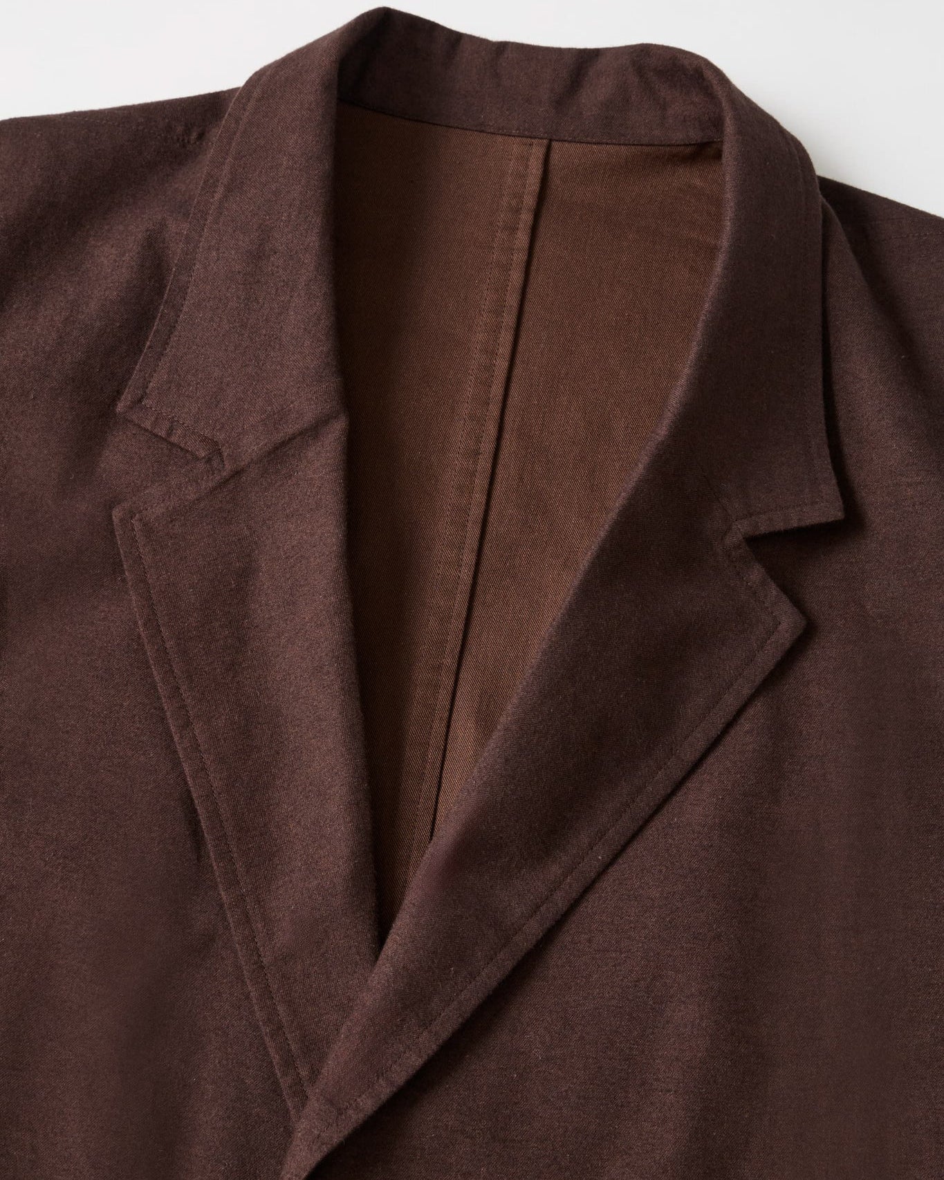 BRUSHED COTTON JACKET - BROWN