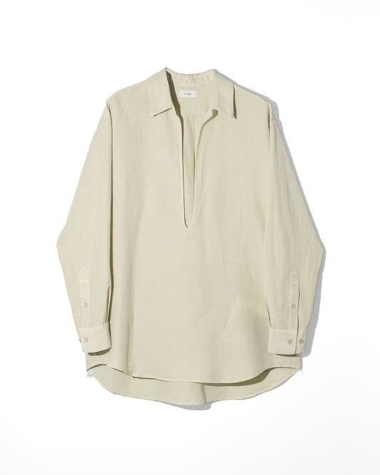 SKIPPER SHIRT/SILK COTTON RIPSTOP - MISTGREEN