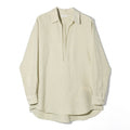 SKIPPER SHIRT/SILK COTTON RIPSTOP - MISTGREEN