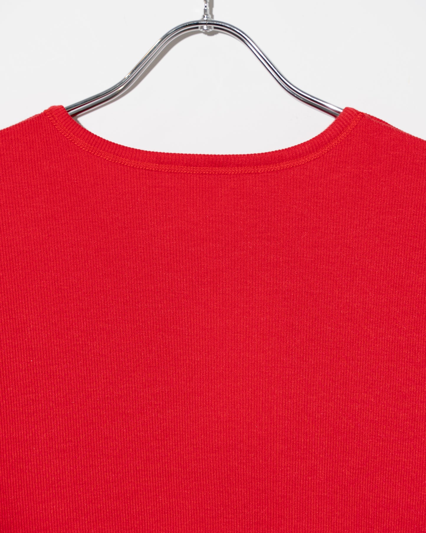 SOFT RIB HALF-SLEEVE TEE - RED