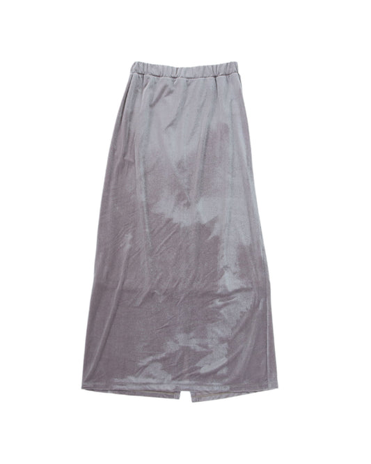 SOFY VELOUR STRAIGHT SKIRT - GRAY