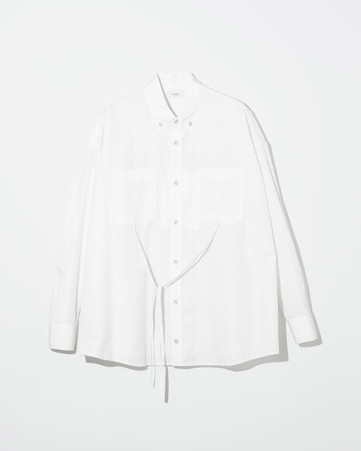 TIE SHIRT/SILK COTTON STRIPE