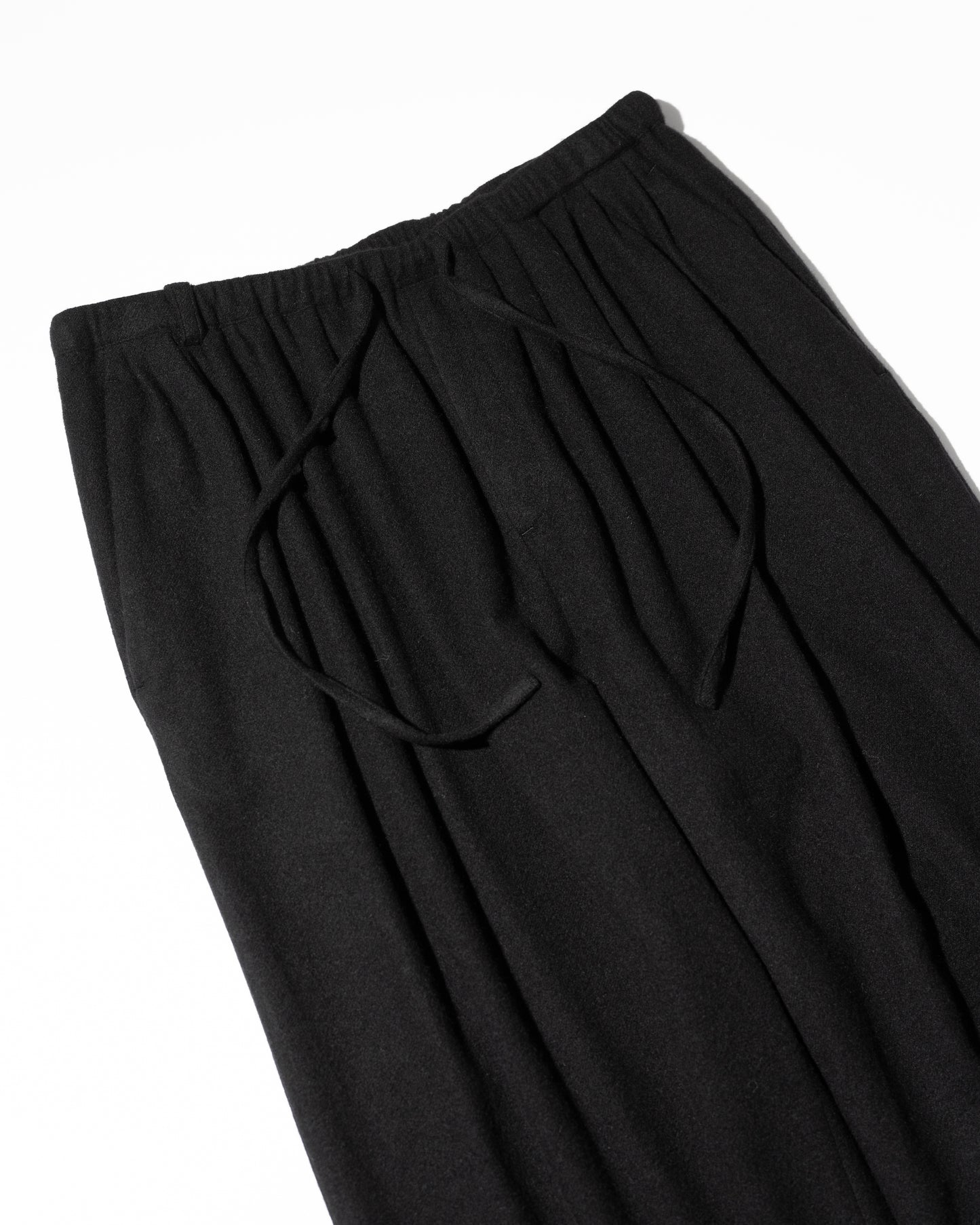 CASHMERE WIDE PANTS - BLACK