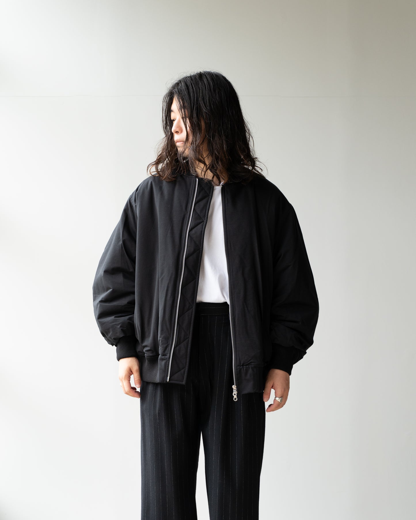 46G TYPEWRITER PADDED BOMBER BLOUSON - BLACK