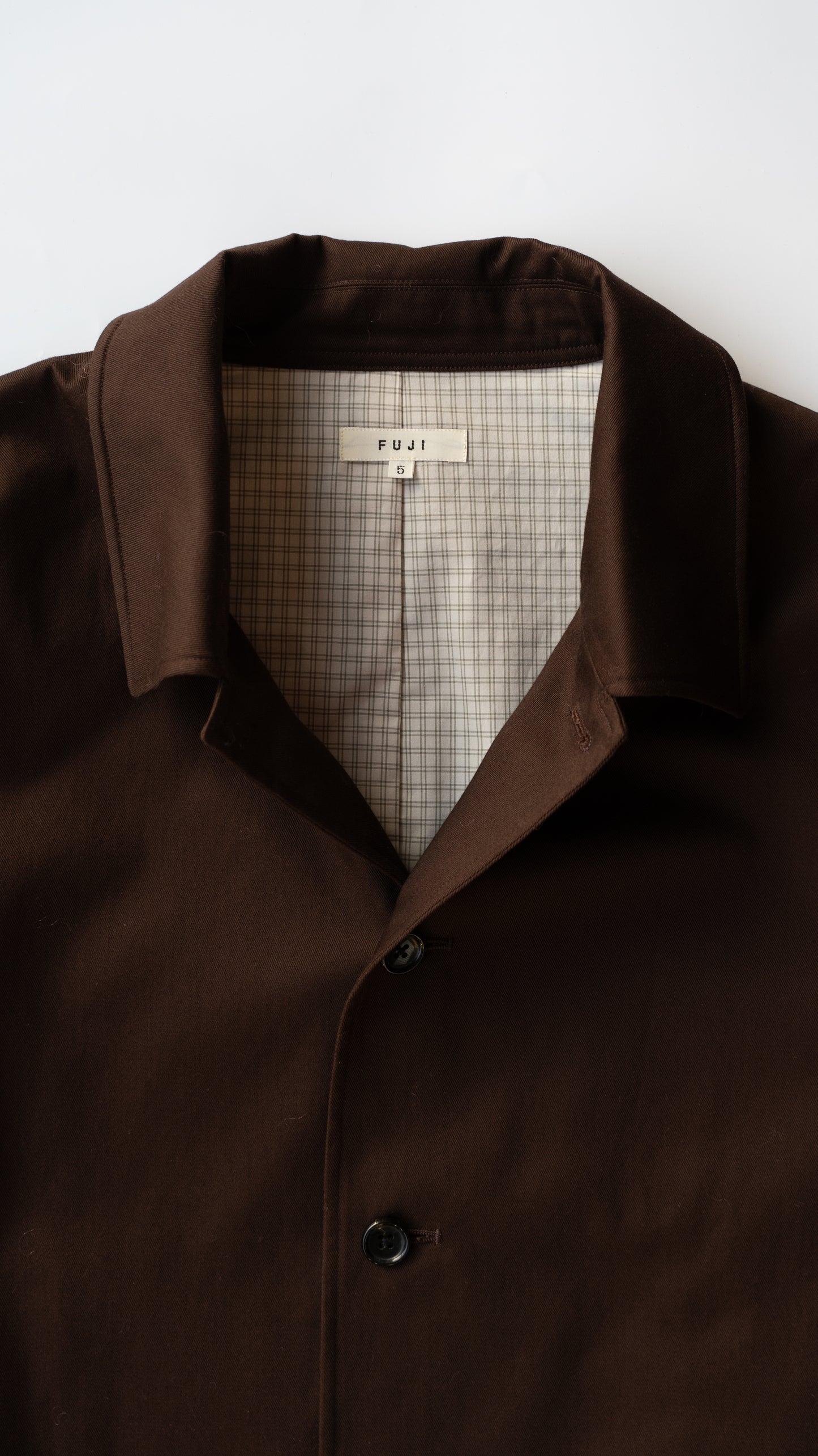 COTTON SHIRT JACKET - BROWN