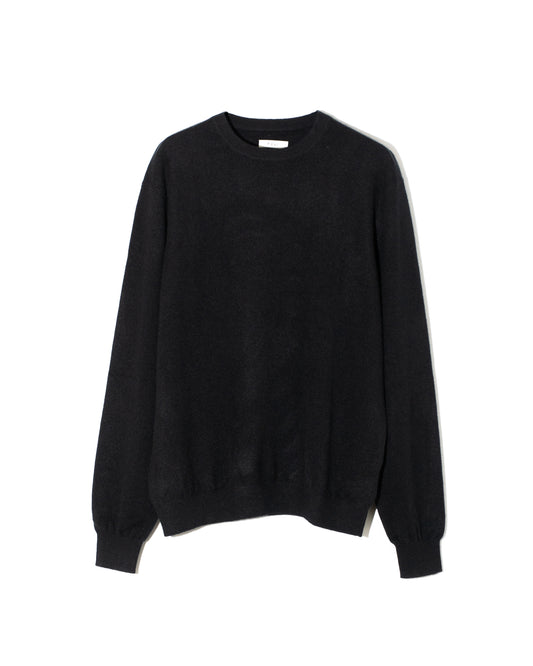 CASHMERE CREW NECK KNIT - BLACK