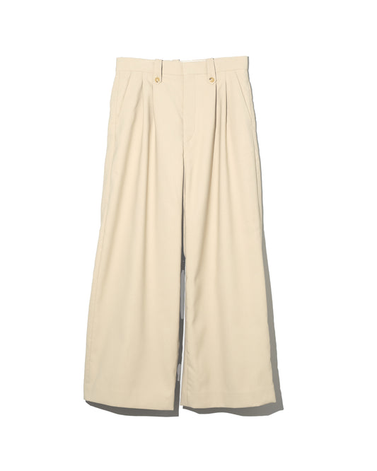 HOLLOW WIDE TROUSERS - PISTACIO