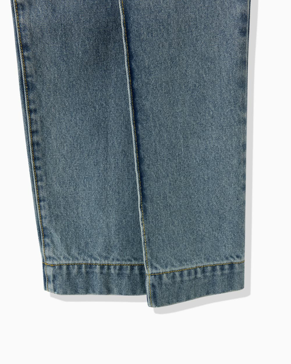 TUCKED DENIM PANTS - BLUE