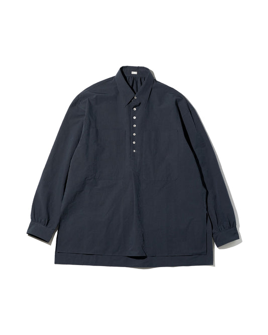 OVER SIZE PULL OVER SHIRTS - NAVY