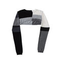 PATCHWORK KNIT TOP - BLACK